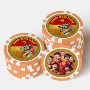 Chinese New Year Dragon personalized Photo poC Poker Chips