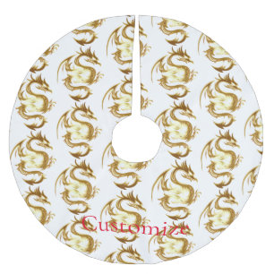 Chinese New Year Dragon Thunder_Cove Brushed Polyester Tree Skirt