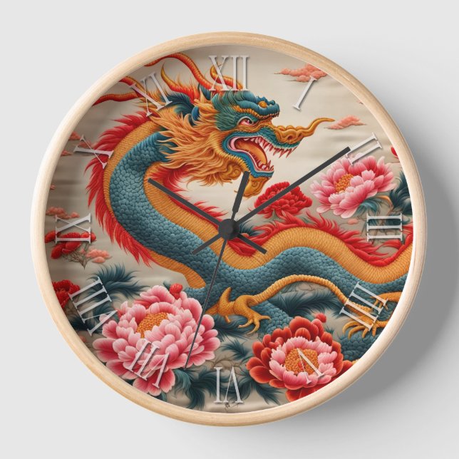 Chinese New Year Dragon Zodiac Birthday EmWC Clock (Front)