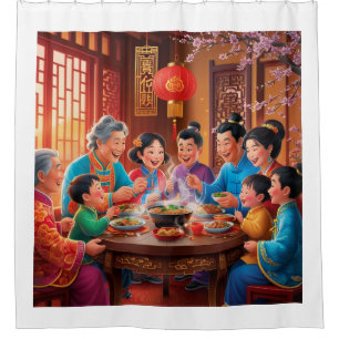 Chinese new year family feast 