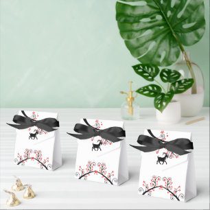 Chinese New Year Goat and Red Blossoms Favor Box