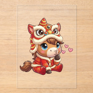 Chinese New Year Horse 2026 Zodiac Acrylic Invitations