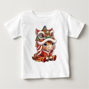 Chinese New Year Horse 2026 Zodiac Baby T-Shirt