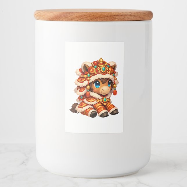 Chinese New Year Horse 2026 Zodiac Food Label (Front)