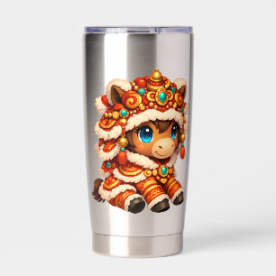 Chinese New Year Horse 2026 Zodiac Insulated Tumbler