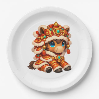 Chinese New Year Horse 2026 Zodiac Paper Plate
