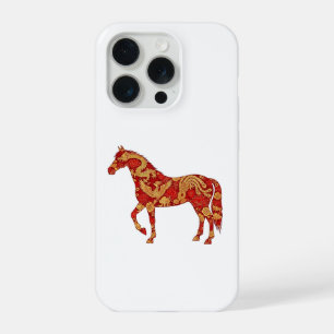 Chinese New Year Horse with Dragon Phoenix iPhone 15 Pro Case