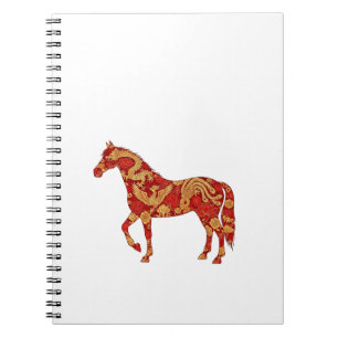 Chinese New Year Horse with Dragon Phoenix Notebook