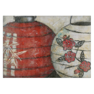 Chinese New Year Lanterns with Floral Print Cutting Board
