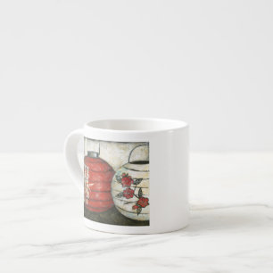 Chinese New Year Lanterns with Floral Print Espresso Cup