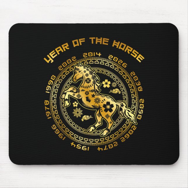 Chinese New Year Lunar New Year 2026 Year Of The H Mouse Pad (Front)