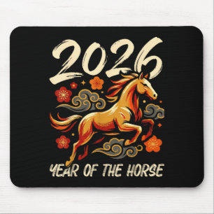 Chinese New Year Lunar Year Of The Horse 2026  Mouse Pad