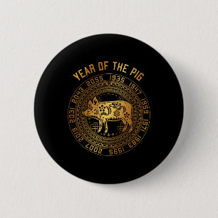 Chinese New Year Of G Chinese Zodiac Year 2031 2 Inch Round Button