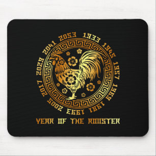 Chinese New Year Of Rooster Chinese Zodiac Year 20 Mouse Pad