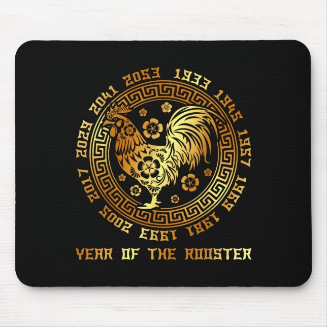 Chinese New Year Of Rooster Chinese Zodiac Year 20 Mouse Pad (Front)