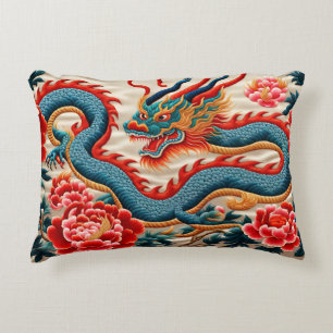 Chinese New Year of the Dragon 2024 "Embroidery" Accent Pillow