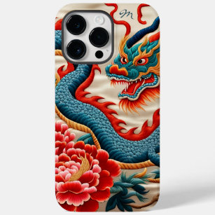 Chinese New Year of the Dragon 2024 Embroidery Case-Mate iPhone 14 Pro Max Case