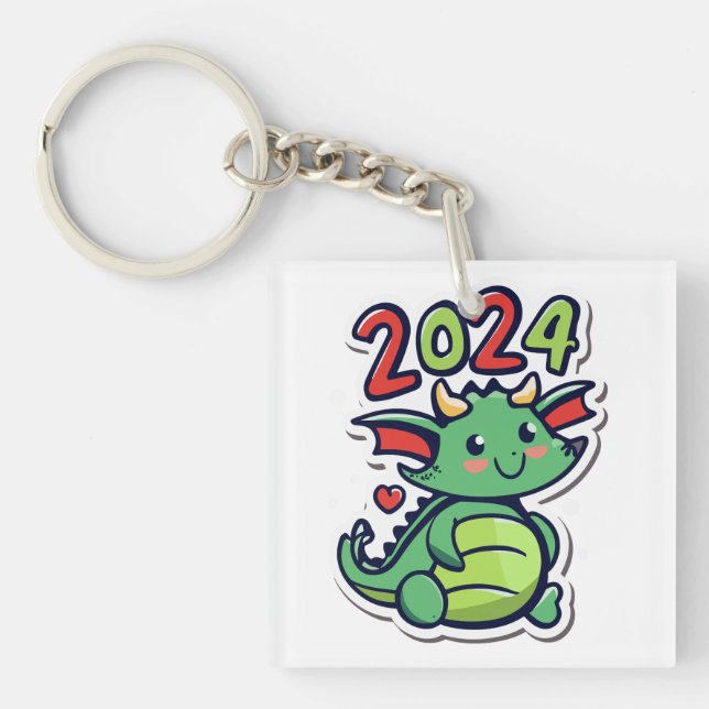 Chinese New Year Of The Dragon  Keychain (Front)