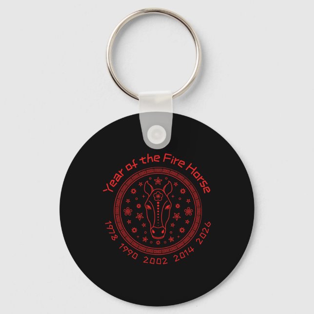 Chinese New Year Of The Fire Horse 2026  Keychain (Front)