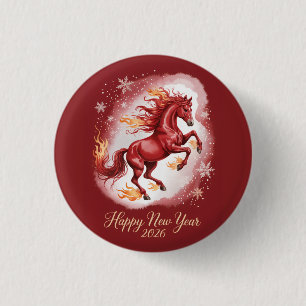 Chinese New year of the Horse 2026 1 Inch Round Button