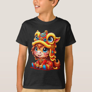 Chinese New Year Of The Horse 2026 Lunar Girls Lio T-Shirt