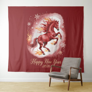 Chinese New year of the Horse 2026 Tapestry