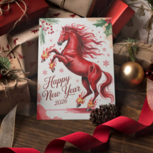 Chinese New year of the Horse 2026 Thank You Card