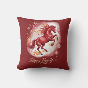 Chinese New year of the Horse 2026 Throw Pillow