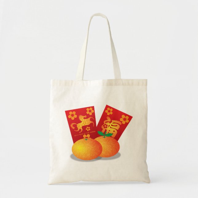 Chinese New Year of the Horse Mandarin Oranges Bag (Front)