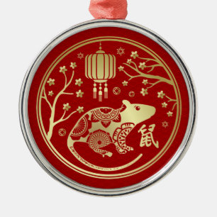 Chinese New Year of the Metal Rat 2020 Ornament