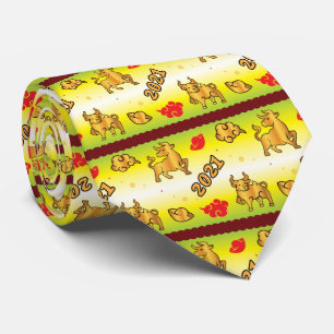 Chinese New Year of the Ox 2021 Tie