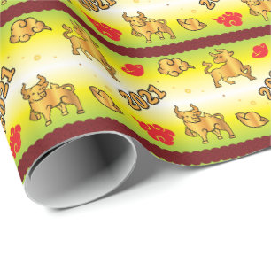 Chinese New Year of the Ox 2021 Wrapping Paper