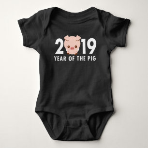Chinese New Year of the Pig 2019 Baby Bodysuit