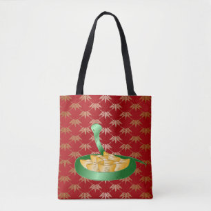 Chinese New Year of the Snake 2025 Fortune Money Tote Bag