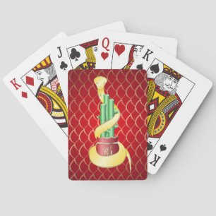 Chinese New Year of the Snake 2025 Lucky Bamboo Playing Cards