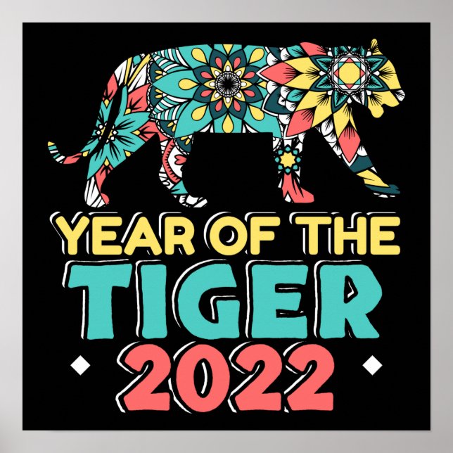 Chinese New Year of the Tiger 2022 - Mandala Poster (Front)