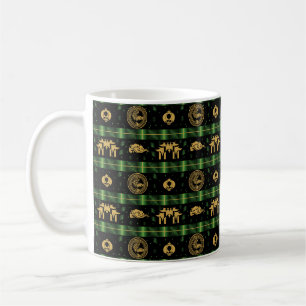 Chinese New Year of the Tiger Green Pattern Coffee Mug