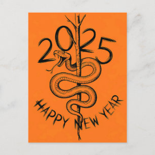 Chinese New year of the Wooden Snake 2025 Postcard