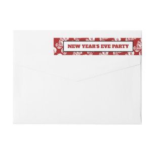 Chinese New Year Oriental Dragon Wrap Around Label