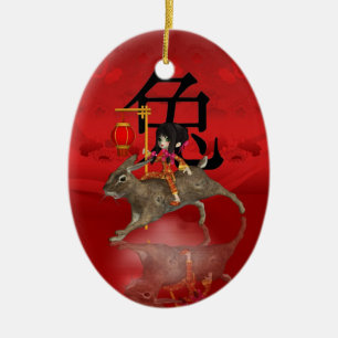 Chinese New Year Ornament, New Year 2011 Ceramic Ornament