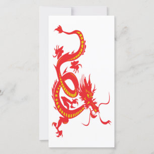 Chinese New Year Red Dragon Holiday Card