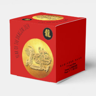Chinese New Year Red Golden Dragon 2024 CFB Favor Box