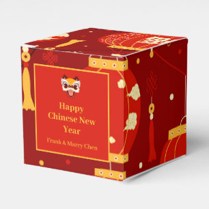 Chinese New Year Red Lanterns Favour Box