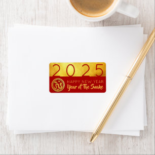 Chinese New Year Snake 2025 Red Gold AL Label