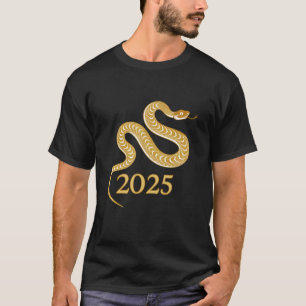 Chinese New Year Snake 2025 Zodiac Luck Cool Happy T-Shirt