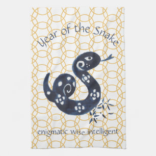 Chinese New Year Snake Zodiac Animal Minimal Kitchen Towel