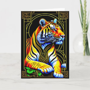 Chinese New Year Tiger Greeting Card