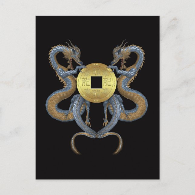 Chinese New Year - Year Of The Dragon Holiday Postcard (Front)