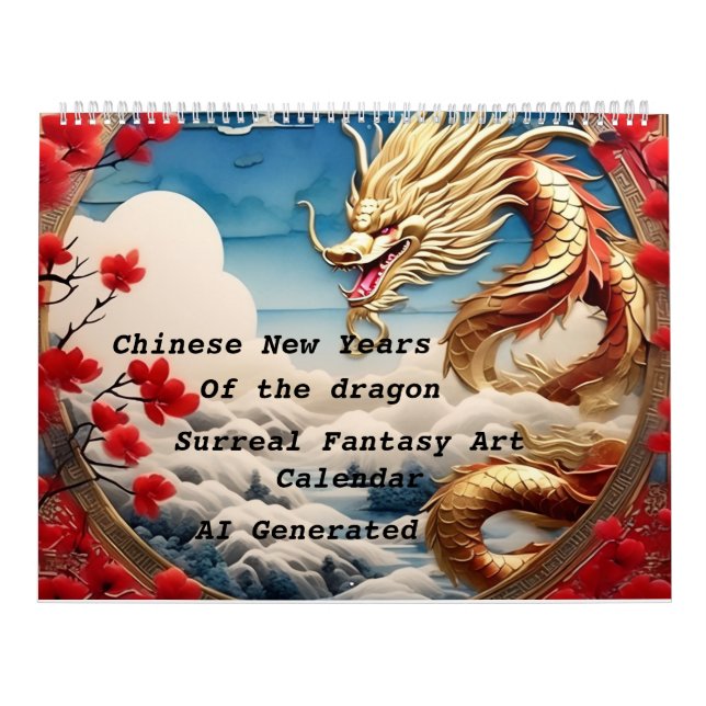Chinese New Years Dragon Surreal Fantasy Art   Calendar (Cover)