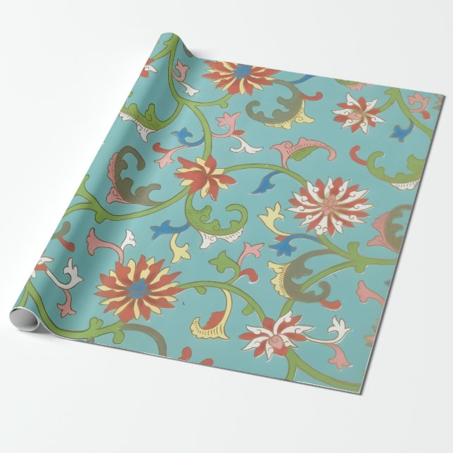 Chinese Ornament Wrapping Paper (Unrolled)